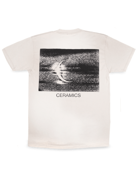 Earth Moon Logo - Hand Dyed and Stonewashed Cream Tee