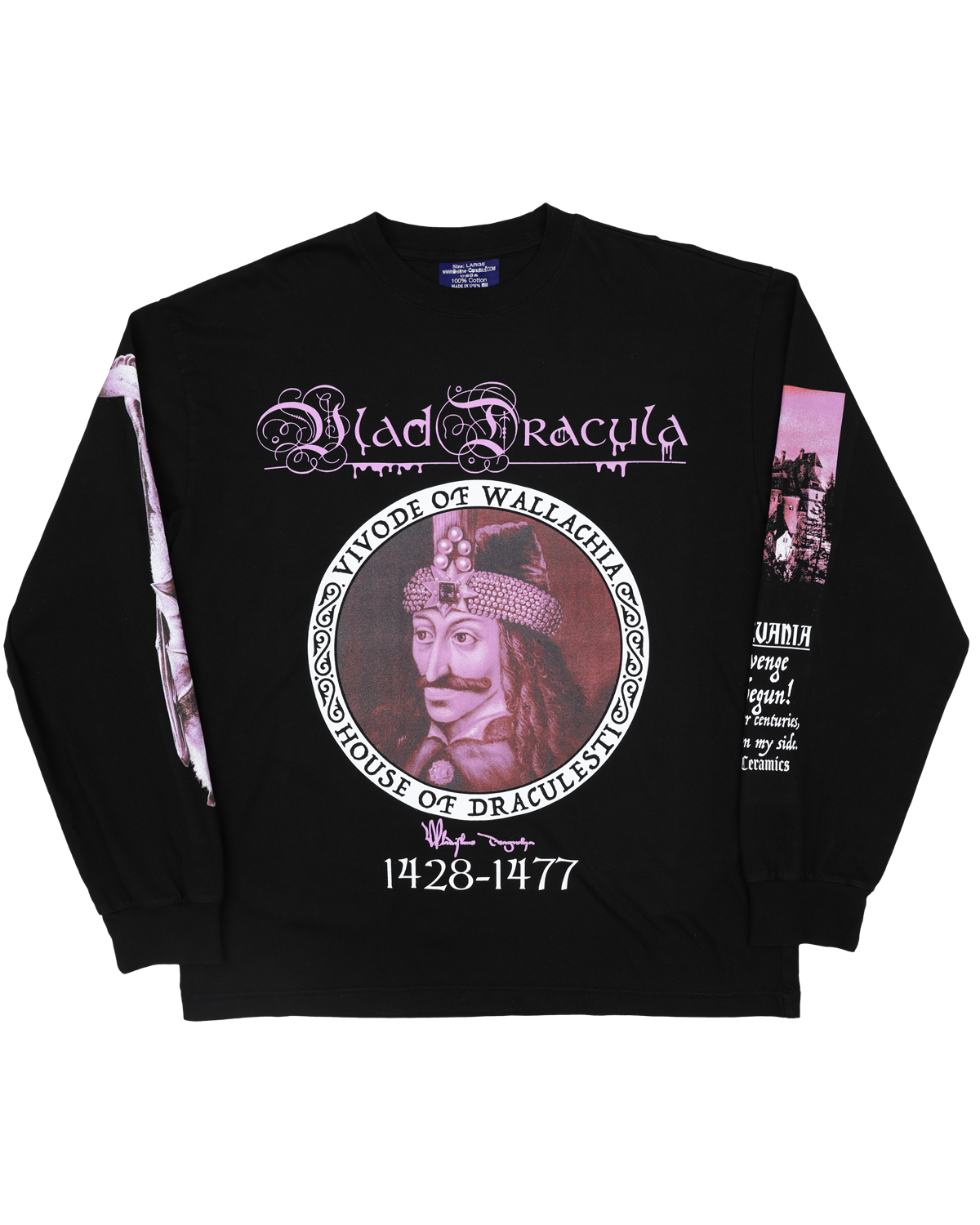 House of Draculesti - Black Long Sleeve Tee