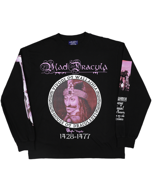 House of Draculesti - Black Long Sleeve Tee
