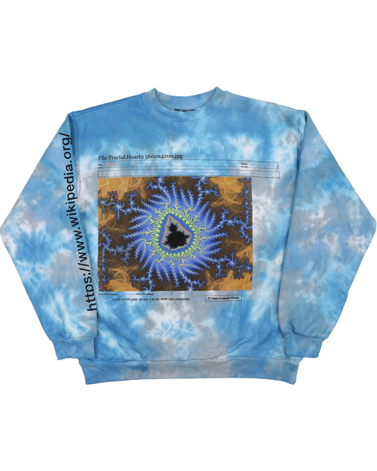 The Fractal Heart2 - Hand Dyed Fleece Crewneck