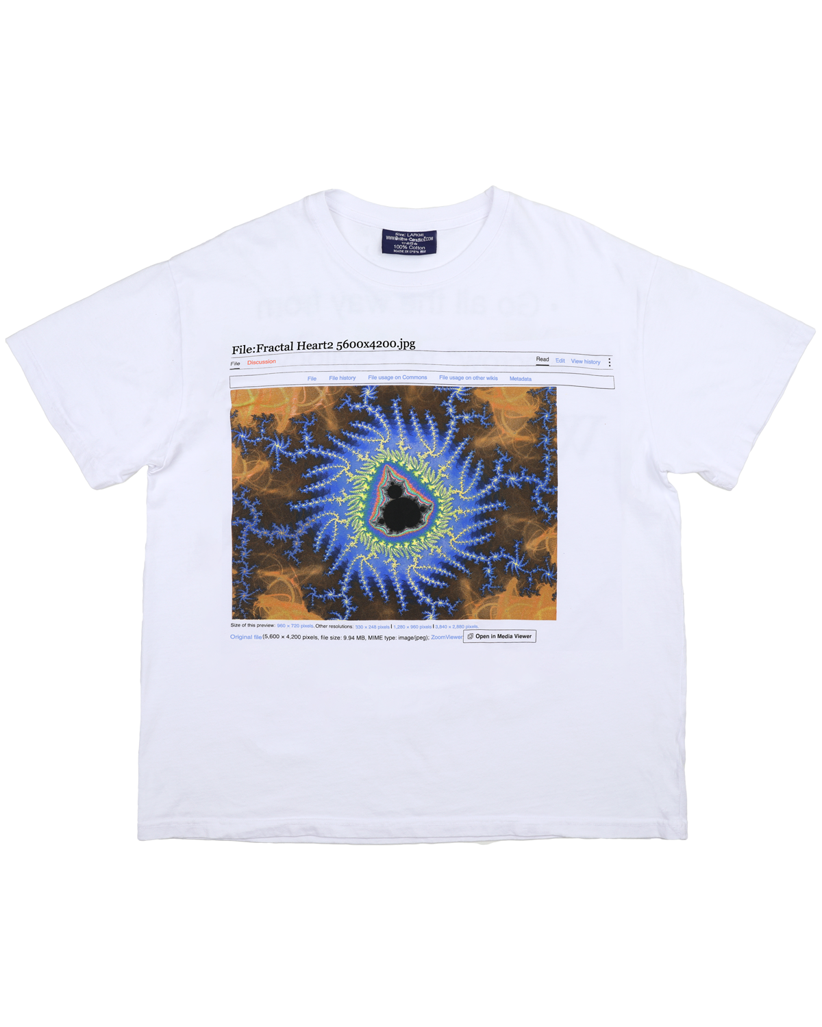 The Fractal Heart2 - White Tee