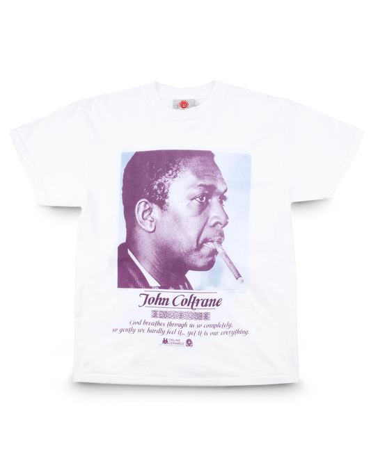 John Coltrane "God Breathes Through Us" - White Tee