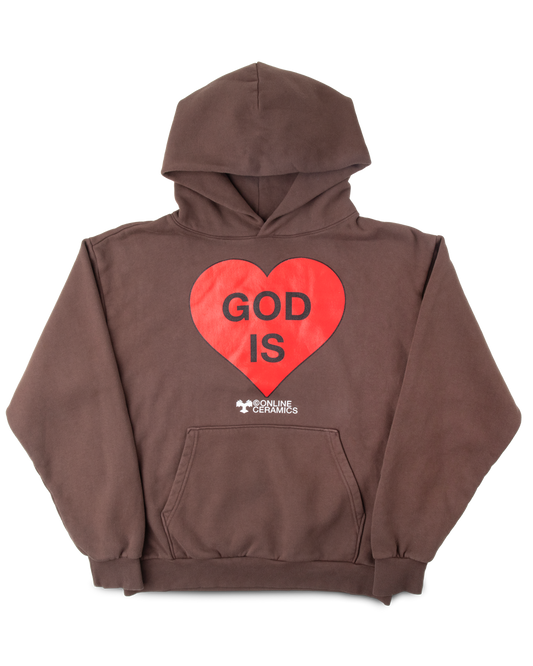 God Is Love - Brown Hoodie
