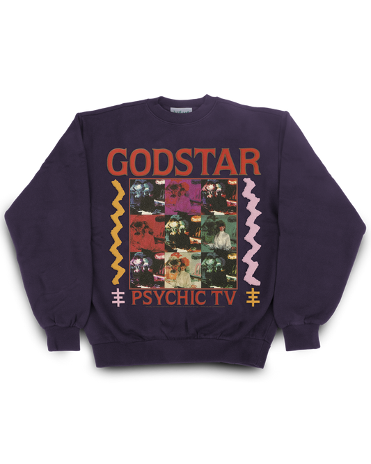Genesis P-Orridge "Godstar" - Purple Crewneck