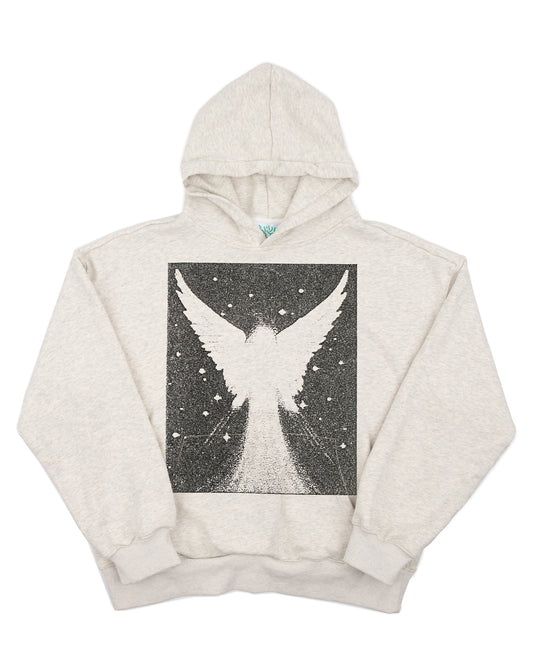 God Wins - Off White Heather Hoodie