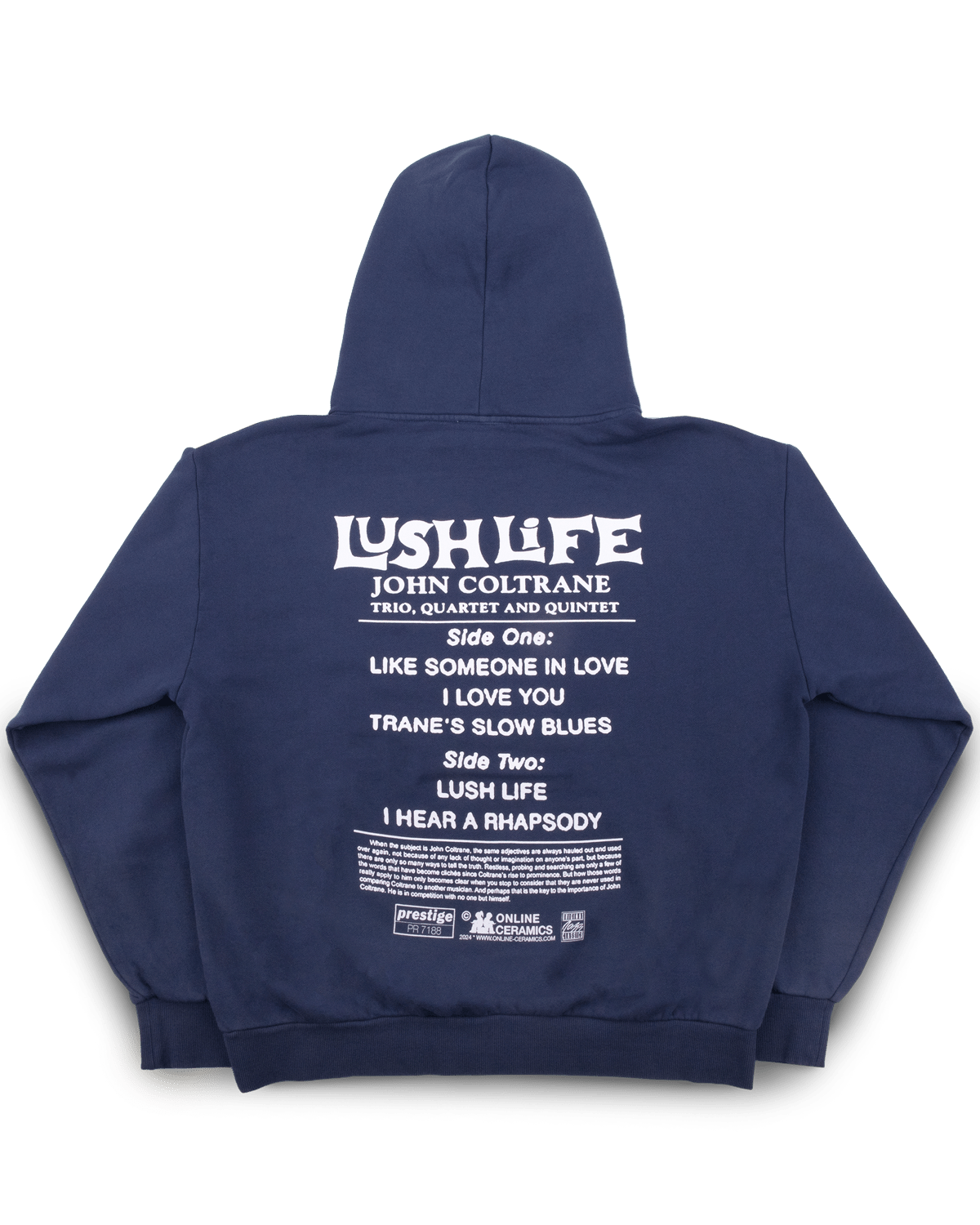 John Coltrane "Lush Life" - Navy Hoodie