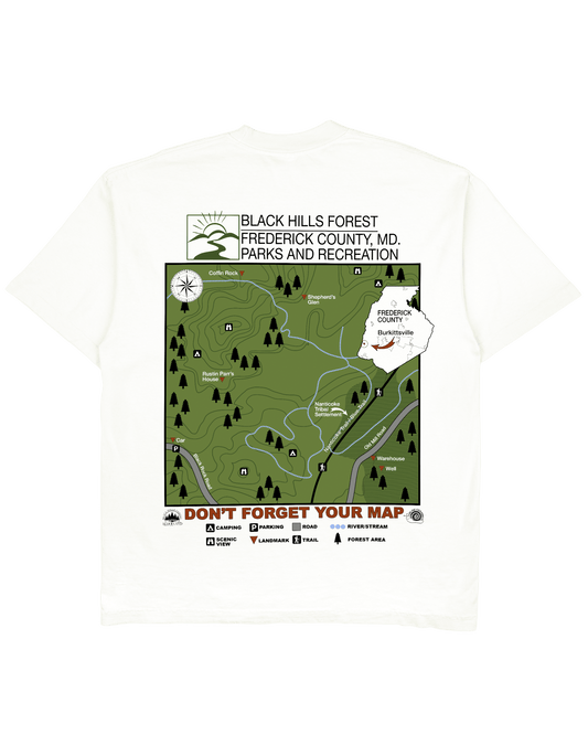 The Blair Witch "Black Hills Forest Map" - Off-White Tee