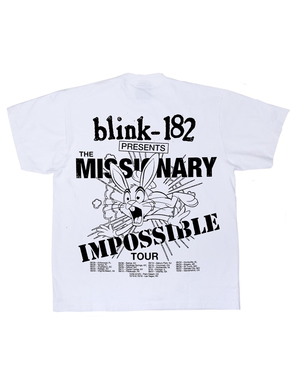 blink-182 "Missionary Impossible" - White Tee