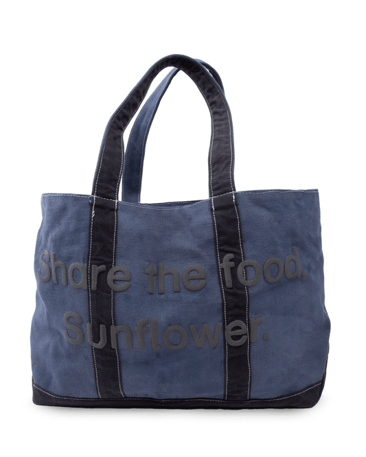 Share the Food, Sunflower - Jumbo Tote (Navy)