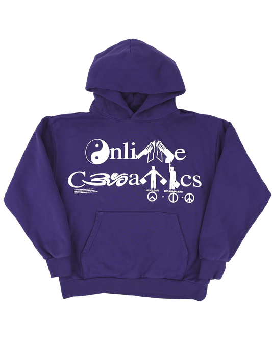 Peace Logo - Purple Hoodie