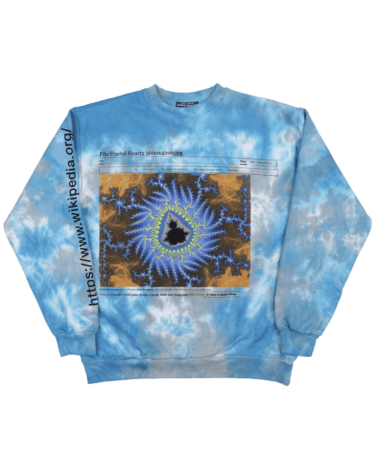 The Fractal Heart2 - Hand Dyed Fleece Crewneck
