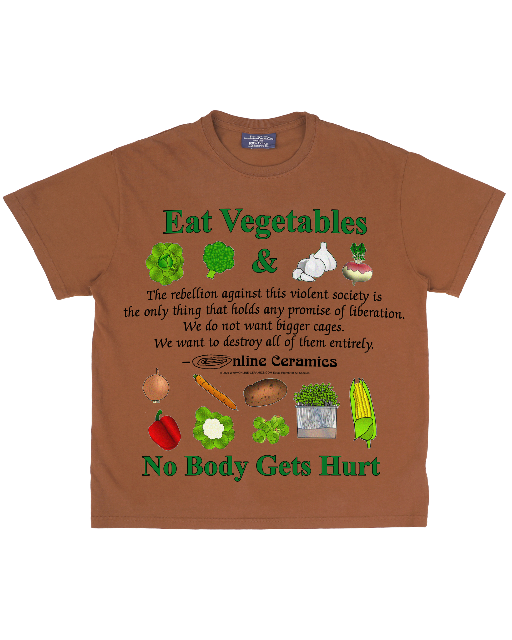 Eat Vegetables - Rust Tee