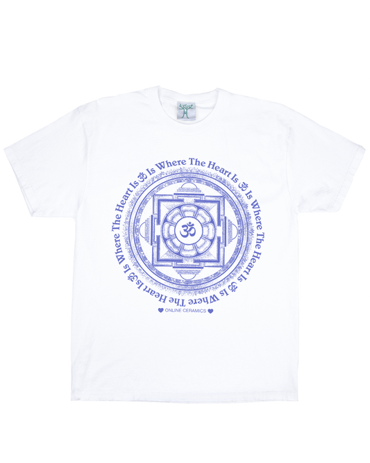 Om Is Where the Heart Is - White Tee