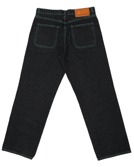 God Bless the Moon - Screen Printed Relaxed Leg Jeans