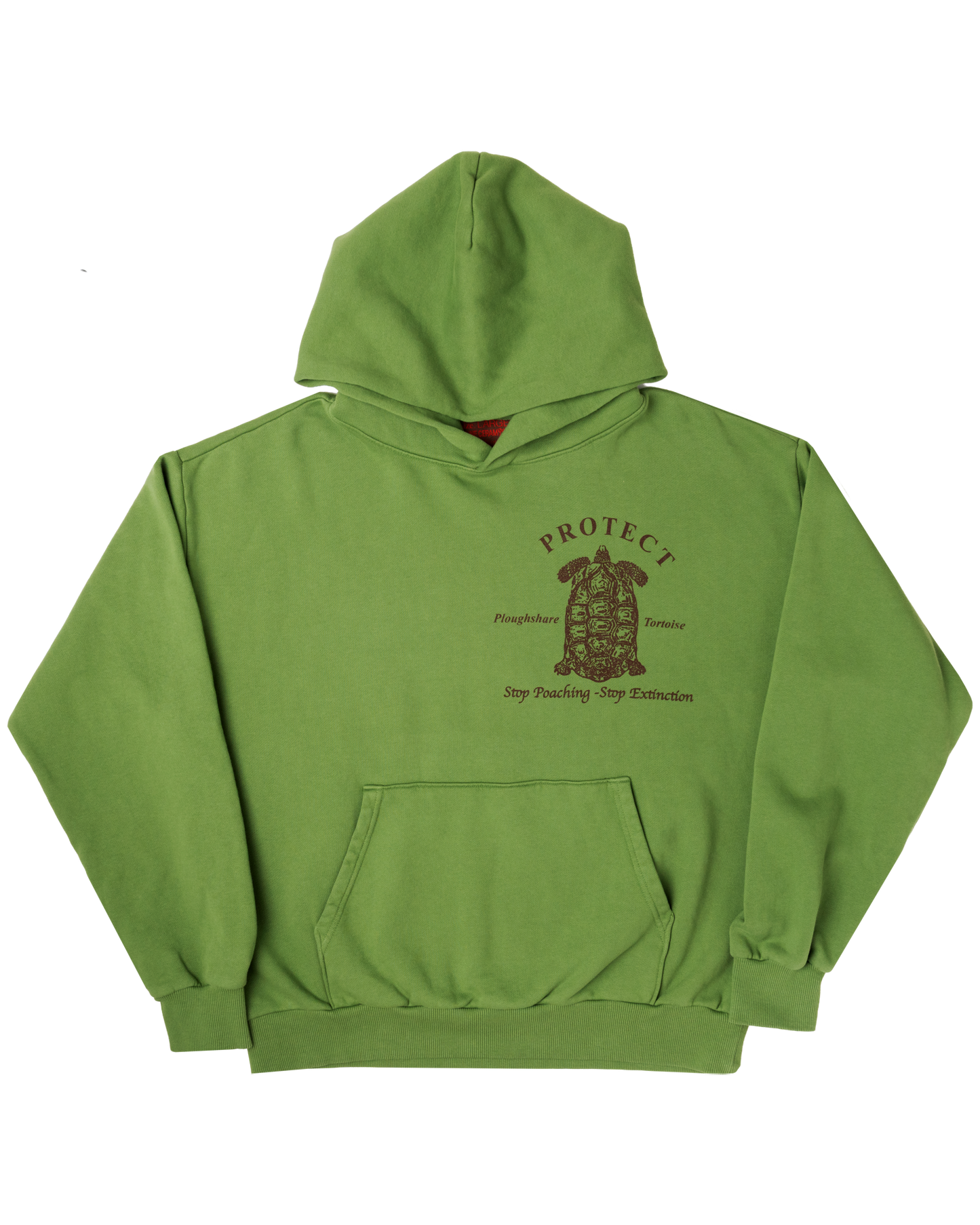 Protect the Ploughshare Tortoise - Green Hoodie