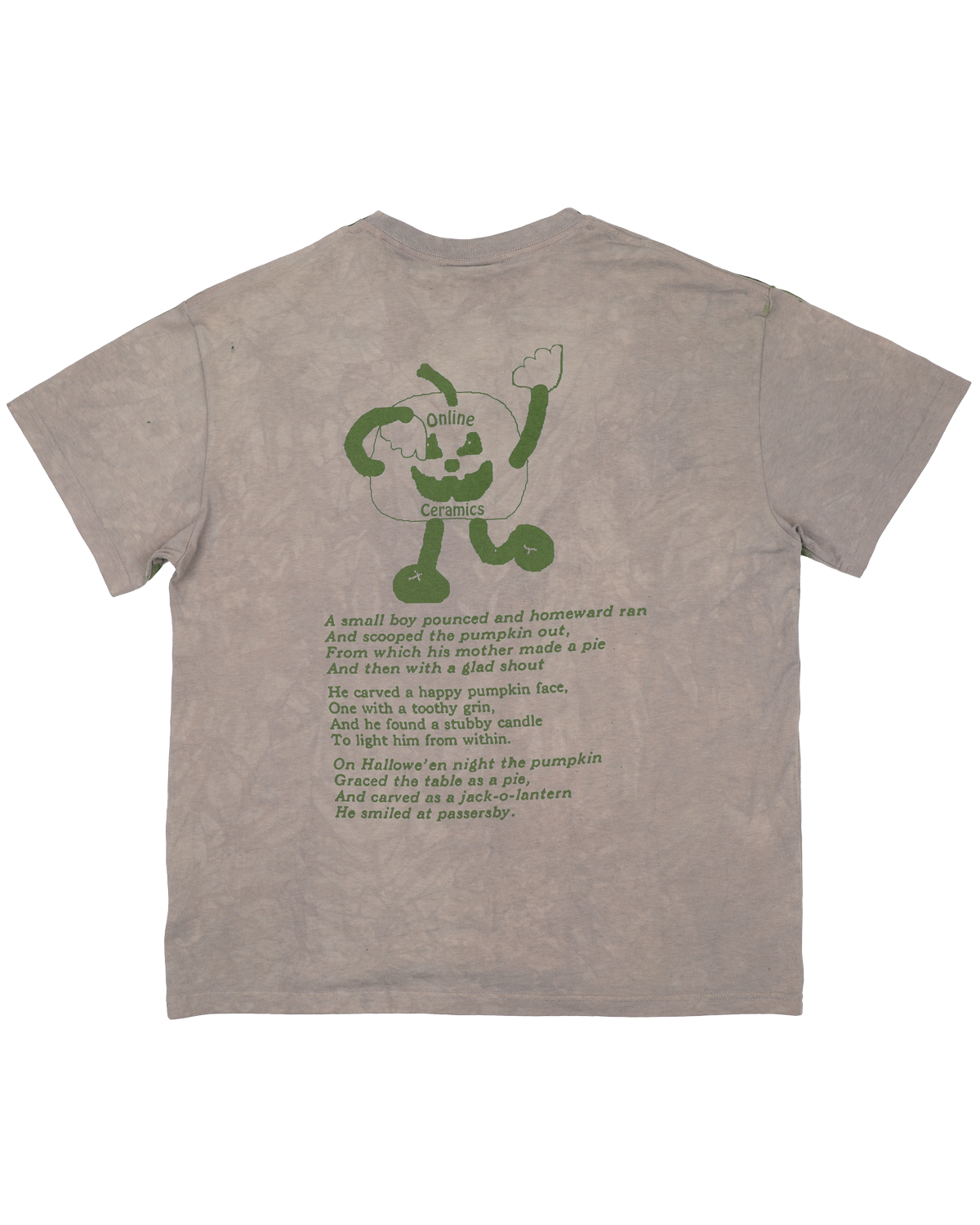 The Pumpkin Man #3 - Hand Dyed Mushroom Grey Tee
