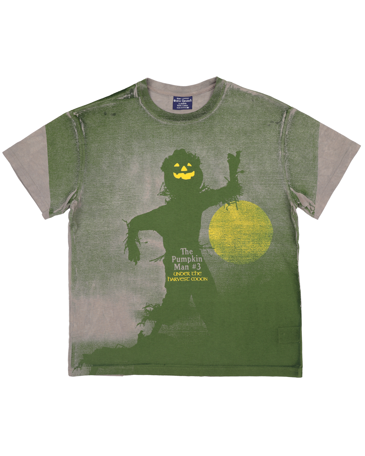 The Pumpkin Man #3 - Hand Dyed Mushroom Grey Tee