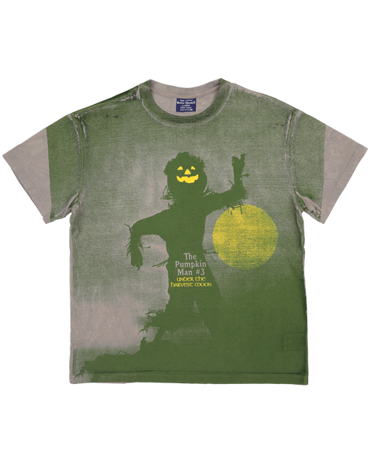 The Pumpkin Man #3 - Hand Dyed Mushroom Grey Tee