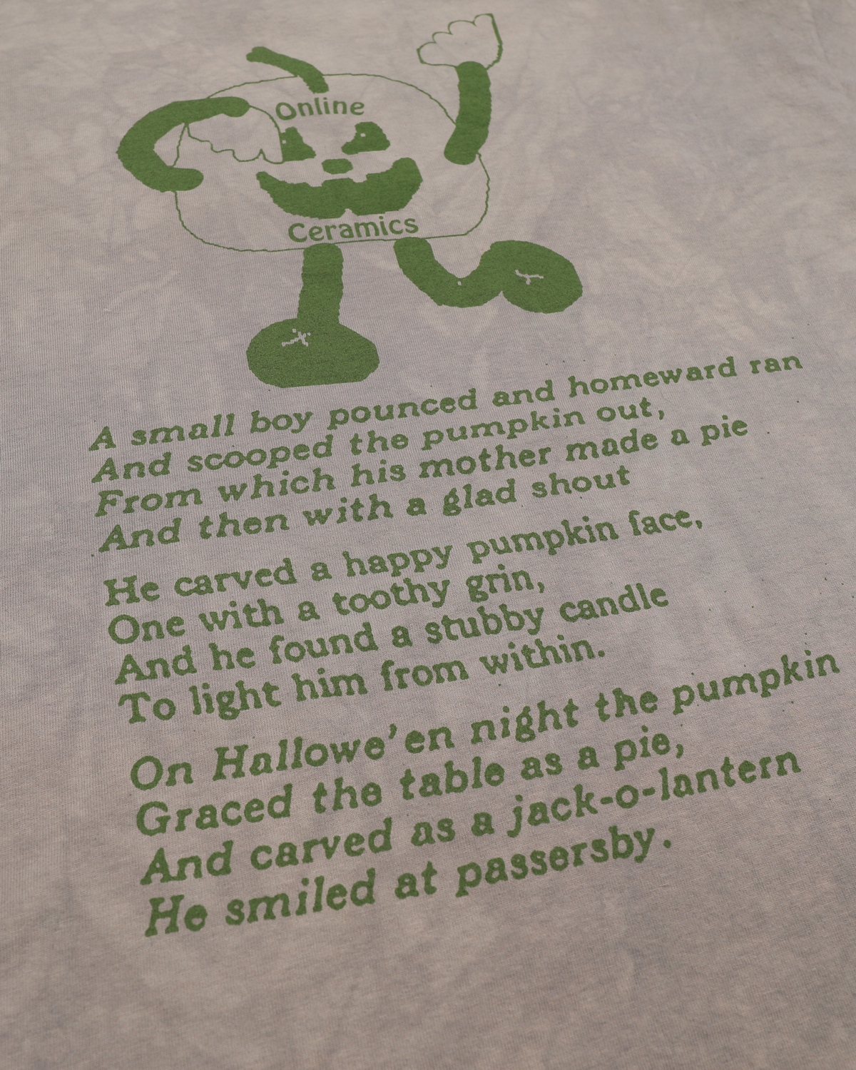 The Pumpkin Man #3 - Hand Dyed Mushroom Grey Tee