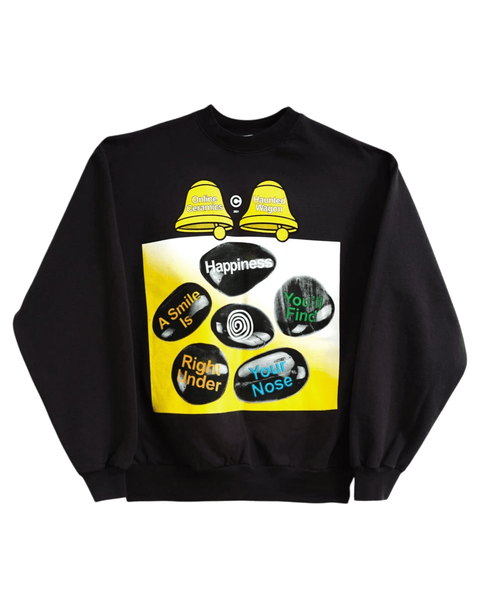 A Smile Is Happiness - Black (14oz Heavy Fleece)