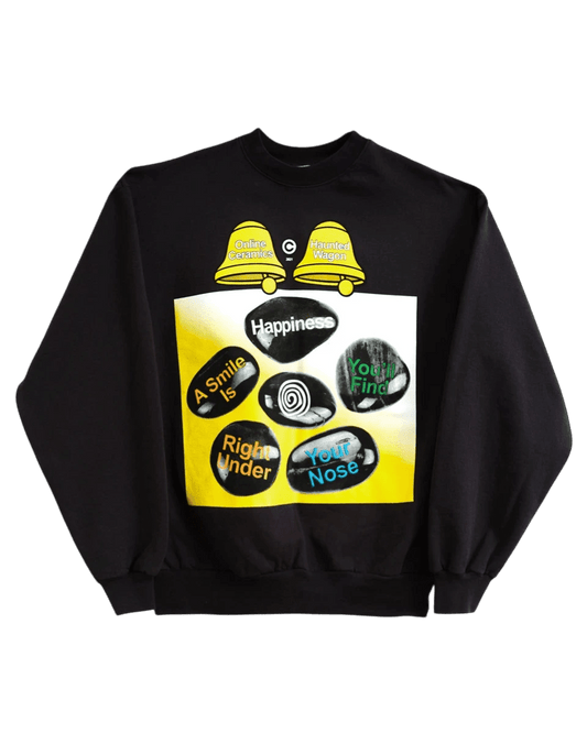 A Smile Is Happiness - Black (14oz Heavy Fleece)