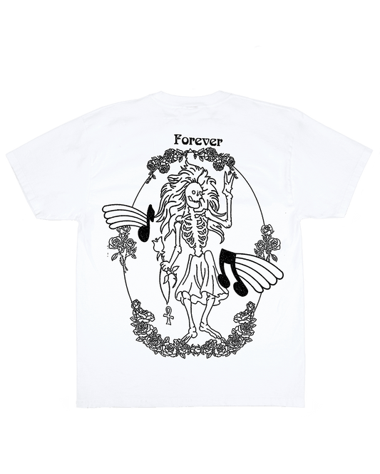Jerry Garcia "Rosebud" - White Tee