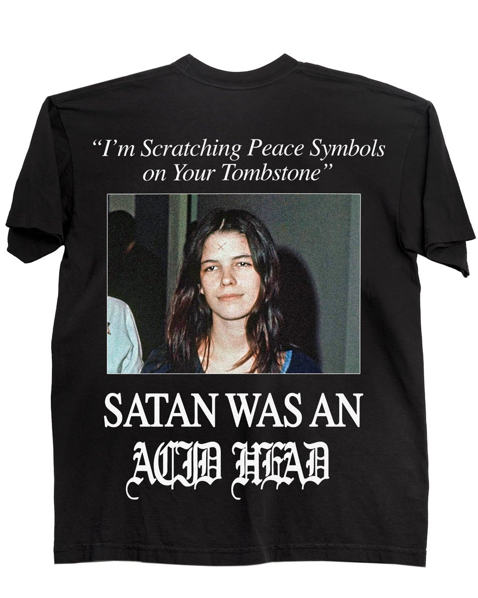 Scratching Peace Symbols On Your Tombstone - Black Tee