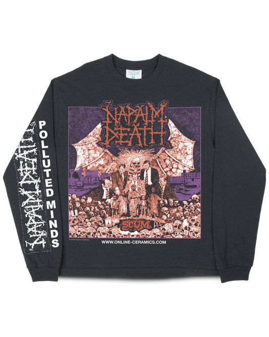 Polluted Minds - Off-Black Longsleeve Tee