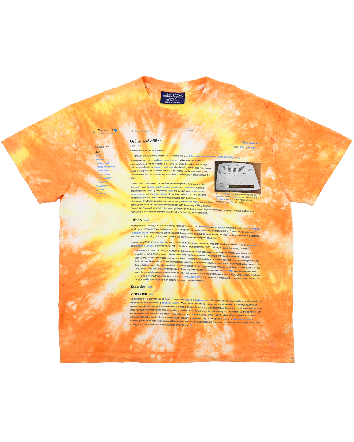Online and Offline Ceramic - Tie Dye Tee
