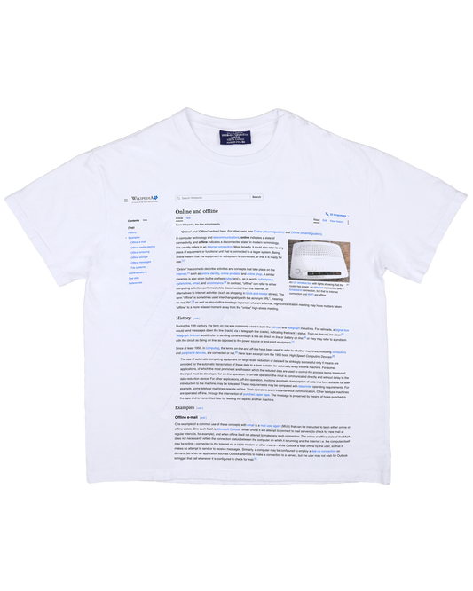 Online and Offline Ceramic - White Tee