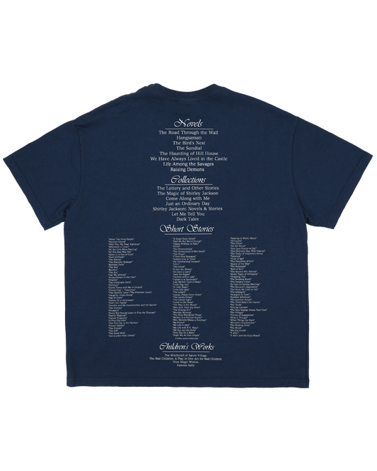 Shirley Jackson Novels - Dark Blue Tee