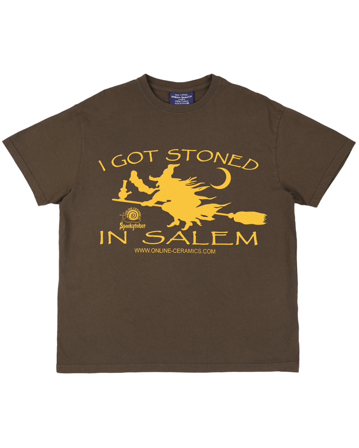 I Got Stoned In Salem - From the Grave - Brown Tee