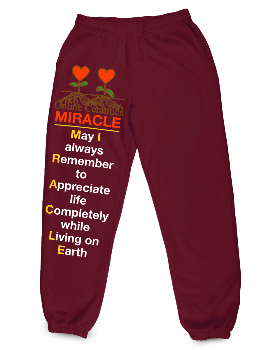 Miracle - Burgundy Sweatpants