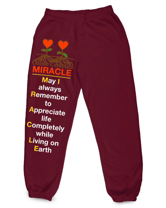 Miracle - Burgundy Sweatpants