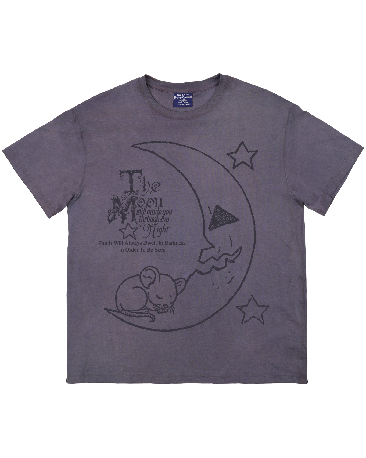 The Moon Will Guide You Through the Night - Hand Dyed Quail Tee