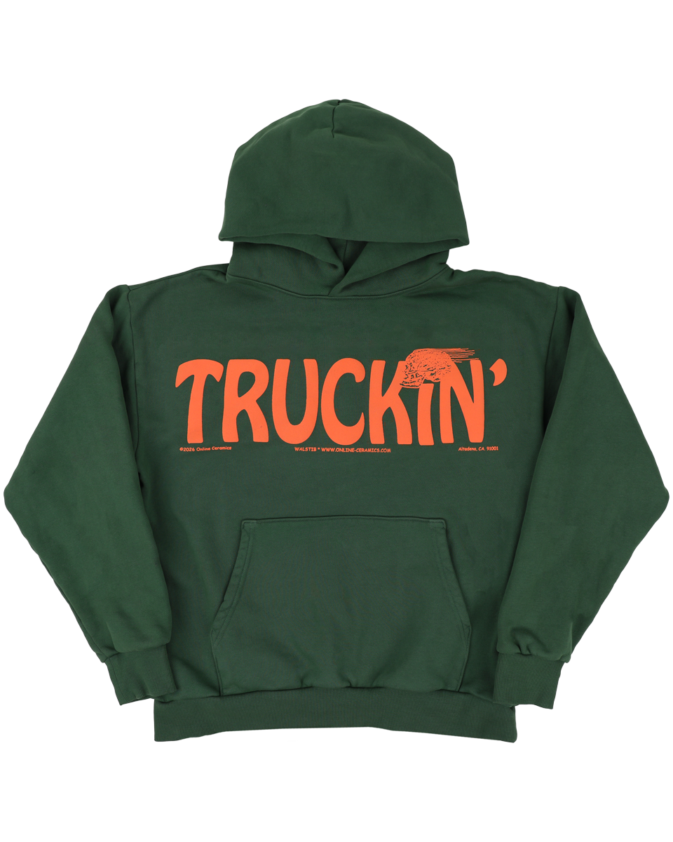 Truckin' - Dark Green Hoodie