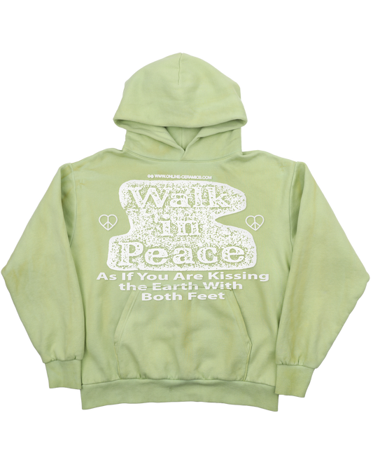 Walk in Peace - Hand Dip Dyed Hoodie