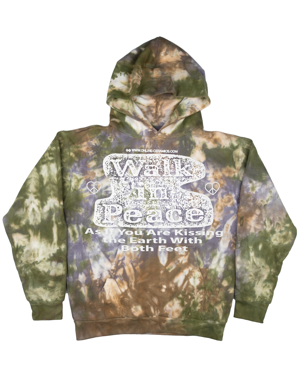 Walk in Peace - Hand Dyed Hoodie