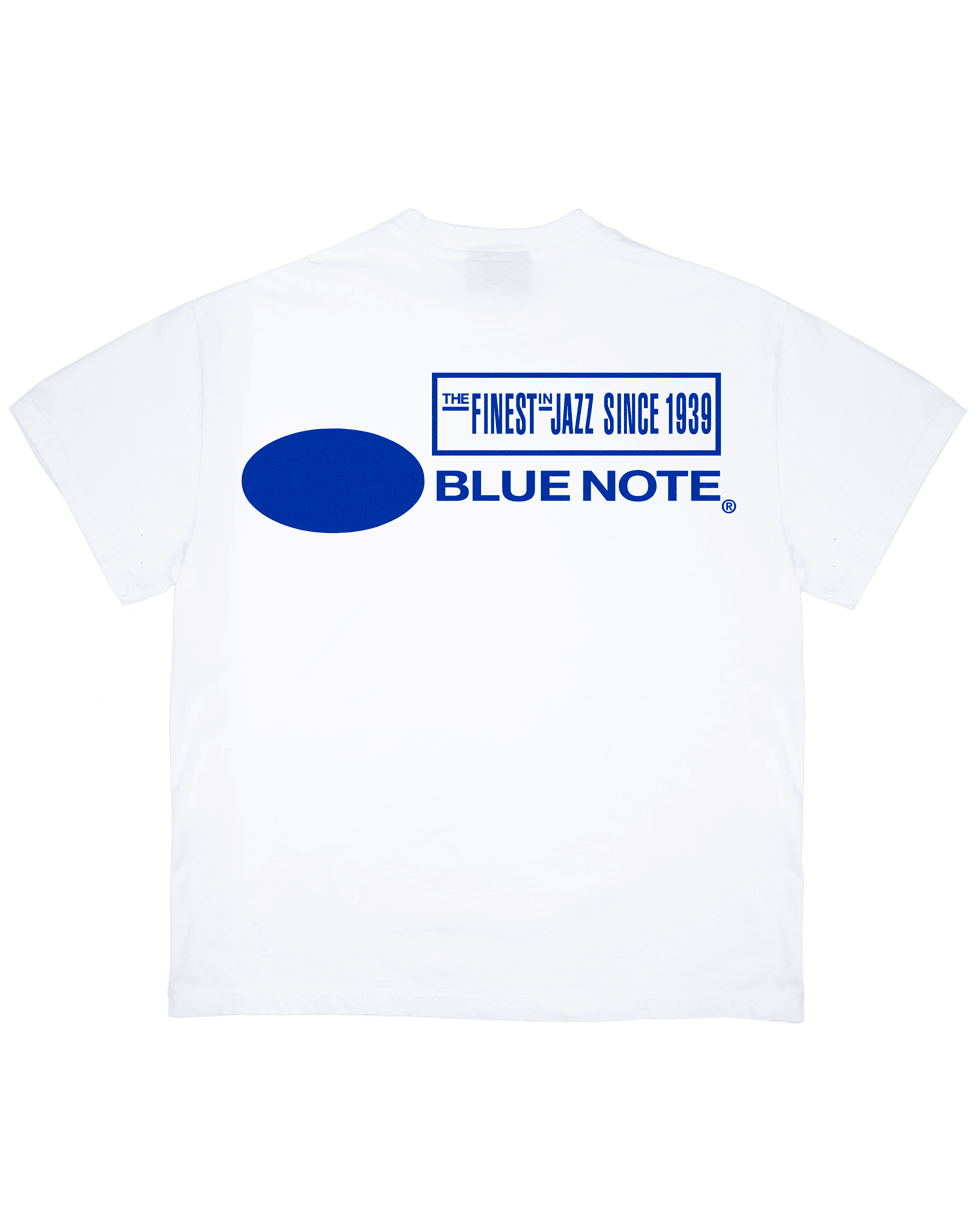 Blue Note “Center Label” – White Tee – Online Ceramics