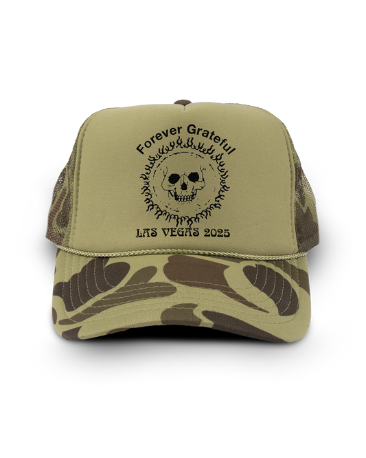 Forever Grateful Skull Sun - Camo Hat