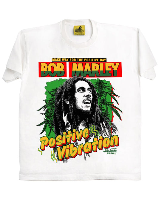 "Positive Vibration" - White Tee