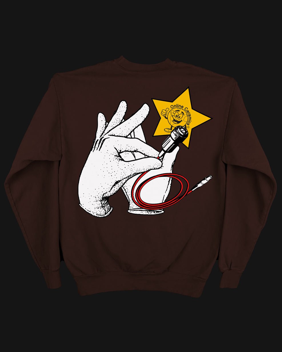 Magic Blood Logo - Brown 14oz Heavy Weight Crewneck Sweatshirt