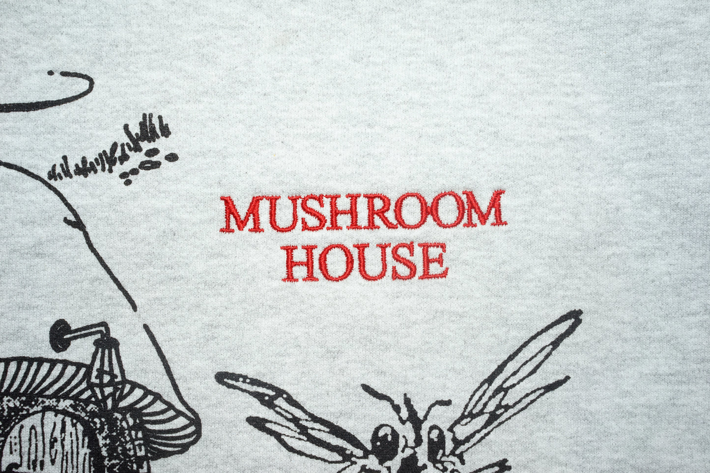 Mushroom House Logo (embroidered)(14oz heavy fleece)