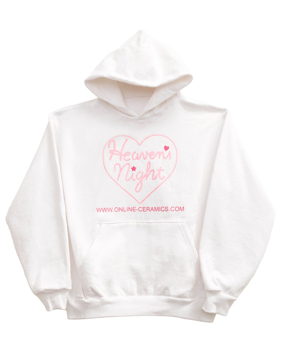 Heaven's Night Glitter Logo - White Fleece Hoodie