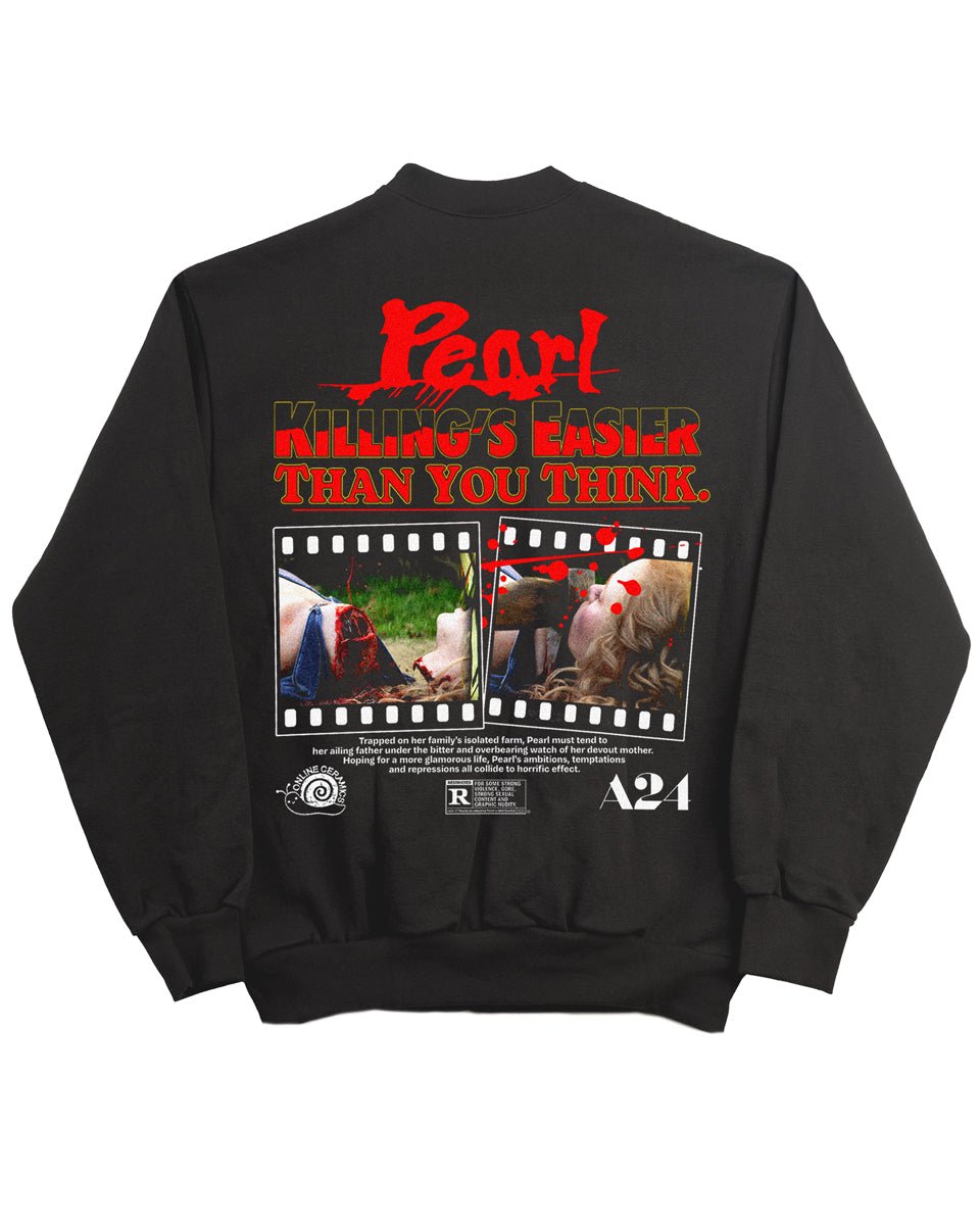 Pearl "Killing's Easier Than You Think" - Off-Black (14oz Heavy Fleece)