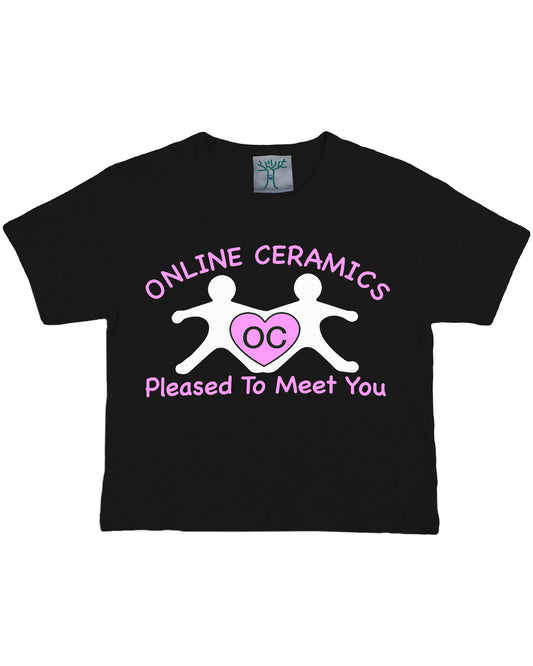 Pleased To Meet You - Black Baby Tee