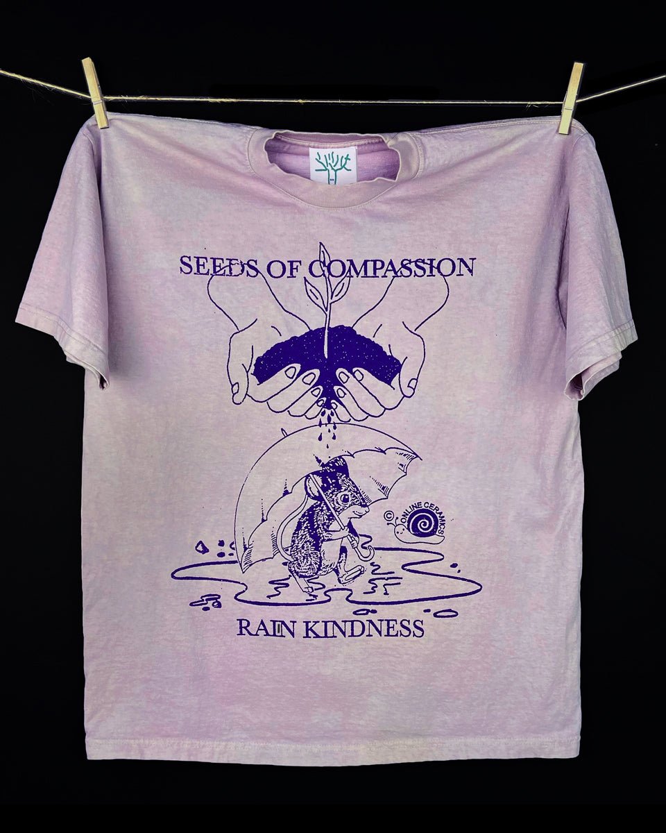 Raining Kindness - Purple Dip Dye - (Hand dyed at our studio in LA)
