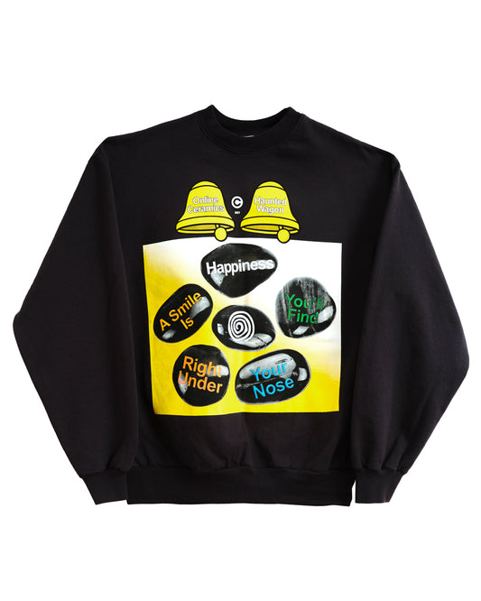 A Smile Is Happiness - Black (14oz Heavy Fleece)